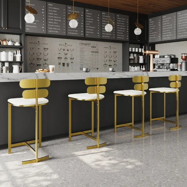 Lumière Dorée – Modern Stainless Steel Bar Stool