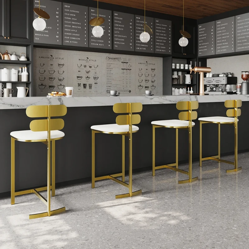 Lumière Dorée – Modern Stainless Steel Bar Stool