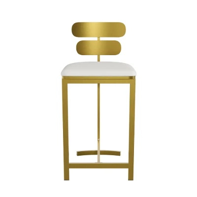 Lumière Dorée – Modern Stainless Steel Bar Stool