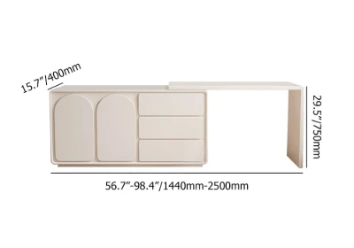 Arcadia Extendable Vanity Set – Natural Wood with Modern Storage Design