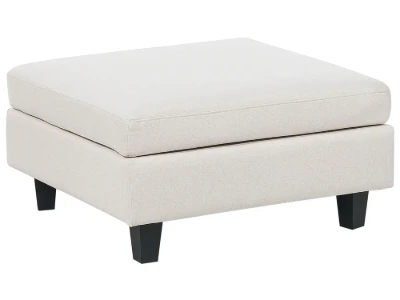 Nivra Square Ottoman – Padded Cushion Top with Wooden Legs