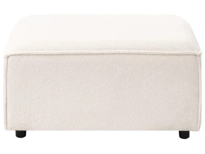 Luvo Ottoman – Square Plush Design with Natural Wood Frame