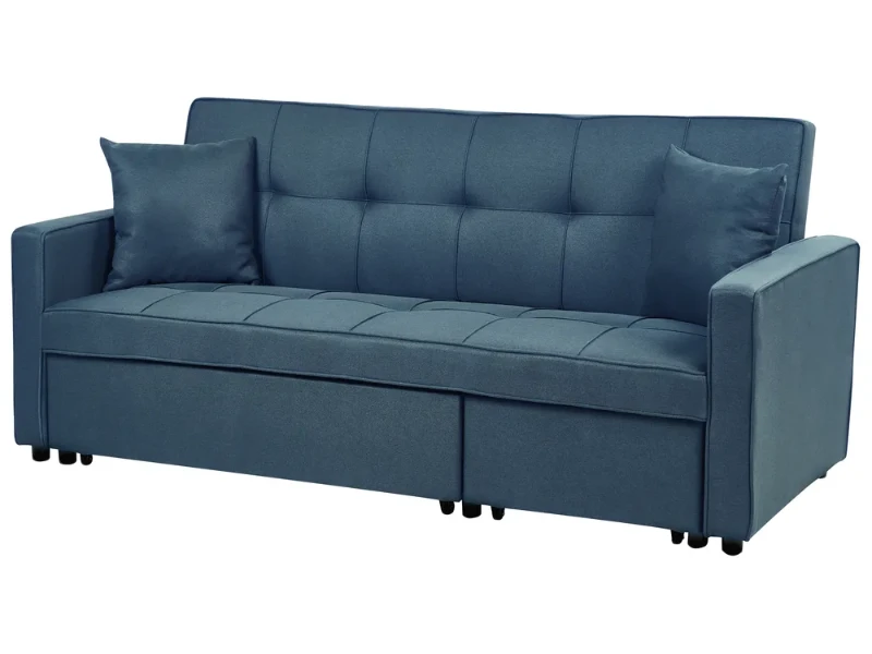Mira Convertible Sofa Bed from natural wood – Modern Fabric Design with Clean Lines.