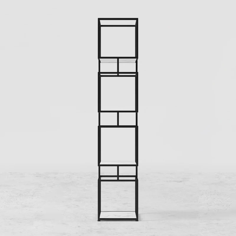 Lumière Display Shelf – Black Metal Frame with Minimal Design.