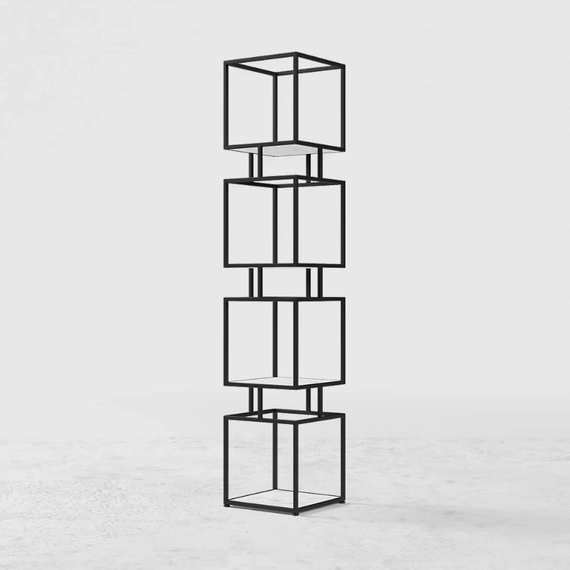 Lumière Display Shelf – Black Metal Frame with Minimal Design.