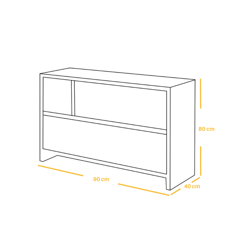 Solvia – Natural Wood Coffee Corner Cabinet with Open & Closed Storage