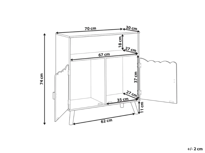 LuneBox Kids Natural wood Cabinet.