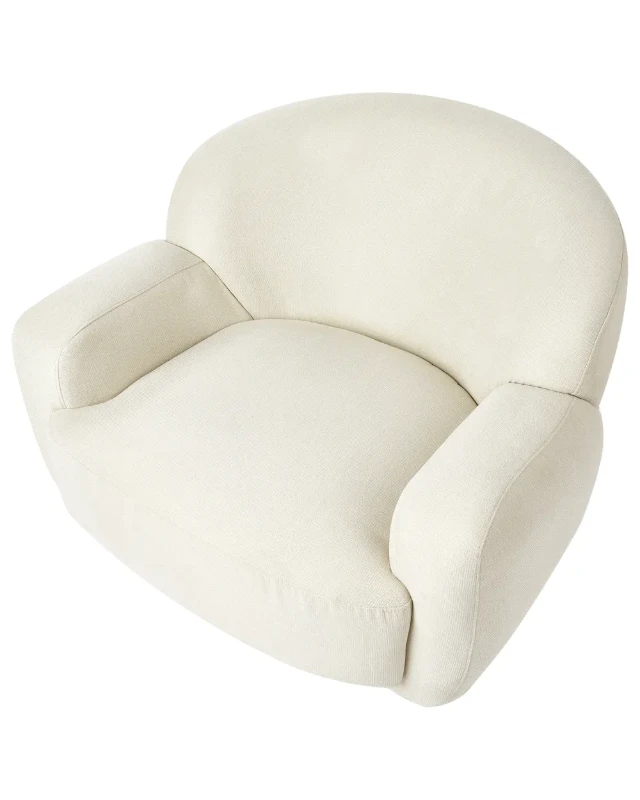Aurix – Swivel Lounge Chair with Golden Stainless Base