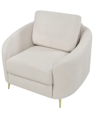 Larevo – Wide Seat Armchair with Stainless Legs