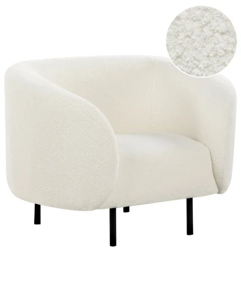 Viona – Modern Curved Armchair with Stainless Legs