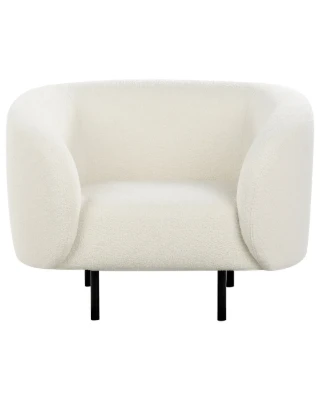 Viona – Modern Curved Armchair with Stainless Legs