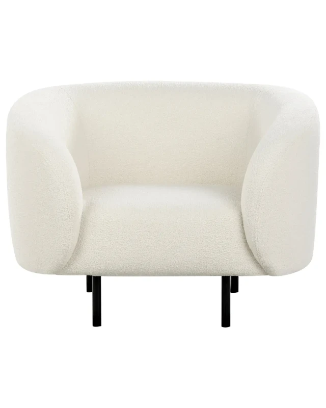 Viona – Modern Curved Armchair with Stainless Legs