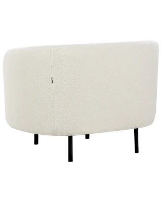 Viona – Modern Curved Armchair with Stainless Legs