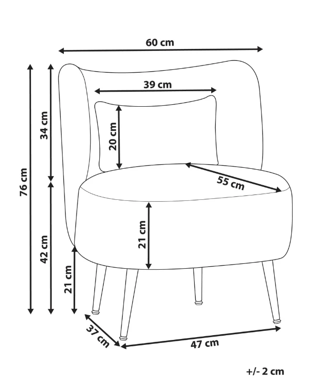 Milo – Elegant Armchair with Stainless Legs