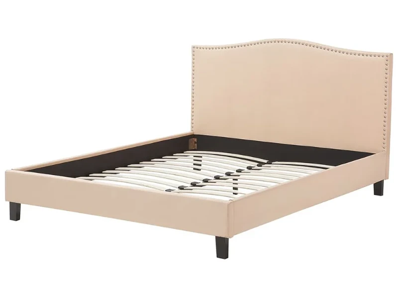 Marvello Upholstered Bed – Padded Headboard with Decorative Studs