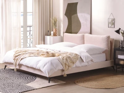 Lusso Upholstered Bed – Double-Pillow Padded Headboard
