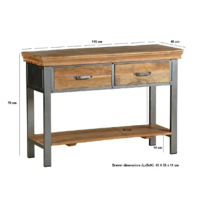 Galerie Console - Natural wood.