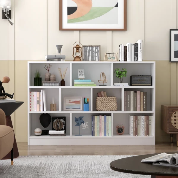 Binegar – Wide Natural Wood Display & Storage Unit