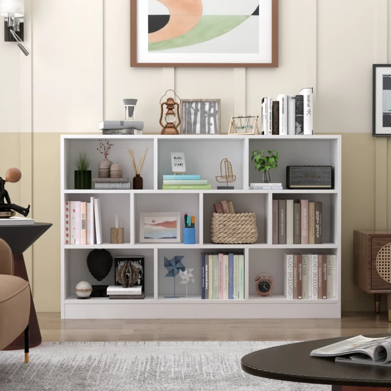 Binegar – Wide Natural Wood Display & Storage Unit