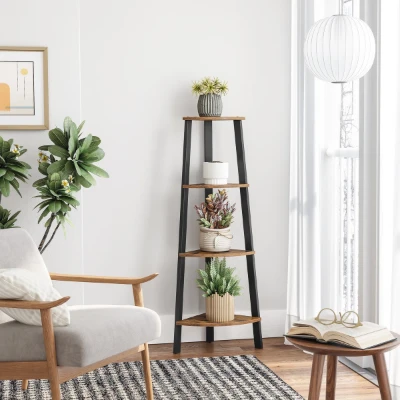 Drumm – Modern Natural Wood Corner Shelf