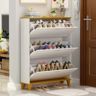 Éliane – Modern Natural Wood Shoe Cabinet