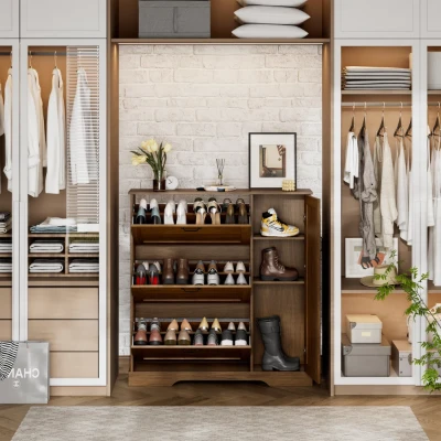Montreil – Large Natural Wood Shoe Cabinet