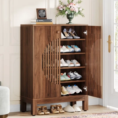 Cirvelle - Modern Natural Wood Shoe Cabinet