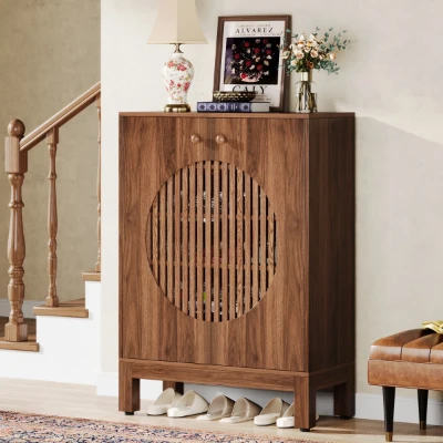 Cirvelle - Modern Natural Wood Shoe Cabinet