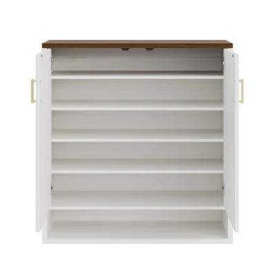 Arcelle – Modern Natural Wood Shoe Cabinet