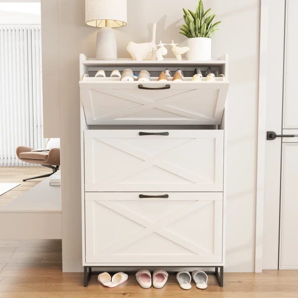 Blanxer – Modern Natural Wood Shoe Cabinet