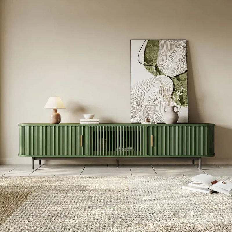 Valeno – Practical TV Unit – Natural Wood with Metal Legs