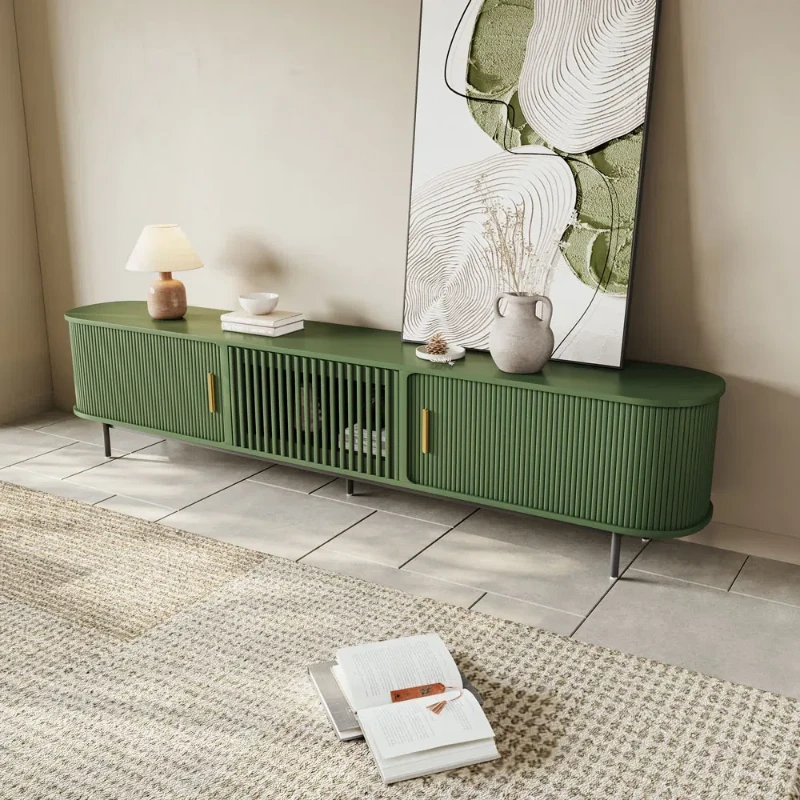 Valeno – Practical TV Unit – Natural Wood with Metal Legs