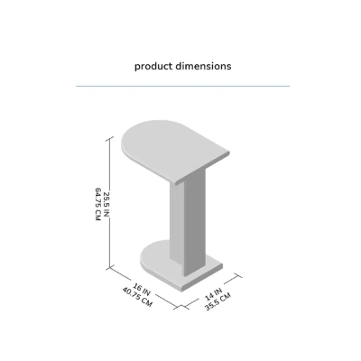 Bobby Natural Wood Side Table – Minimal C-Shaped Design