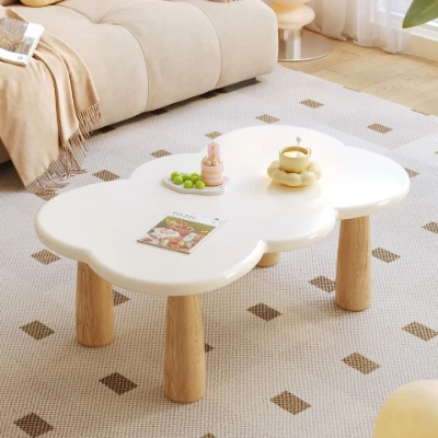 Clouda Modern Coffee Table – Organic Design – Natural Wood