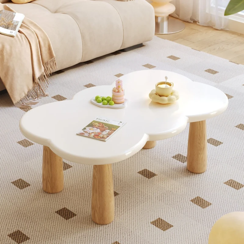 Clouda Modern Coffee Table – Organic Design – Natural Wood