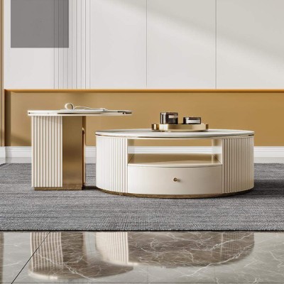 Aurora Duo Coffee Table Set – Marble Look Top