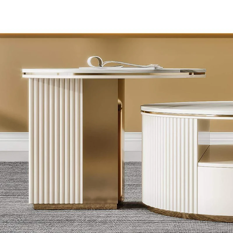 Aurora Duo Coffee Table Set – Marble Look Top