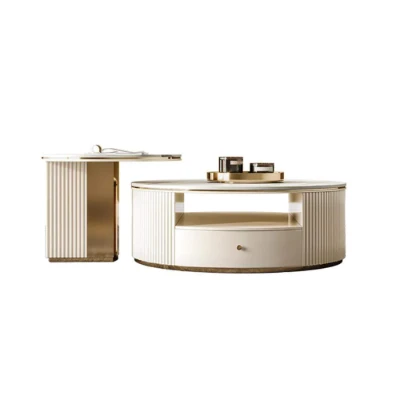 Aurora Duo Coffee Table Set – Marble Look Top