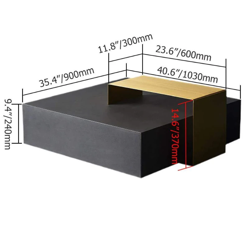 Axis Modern Coffee Table – Natural Wood & Metal