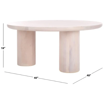 Nova Round Coffee Table – Natural Wood