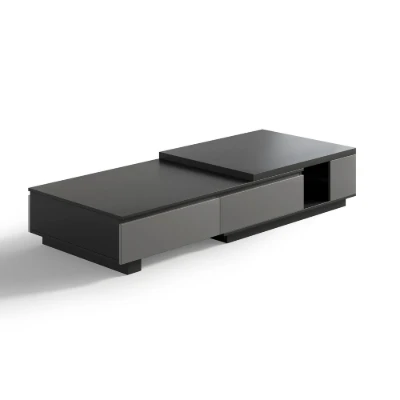 Cylora Coffee Table with Hidden Drawers – Natural Wood