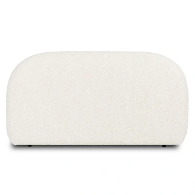 Genoa Upholstered Bed with Rounded Headboard – Natural Wood