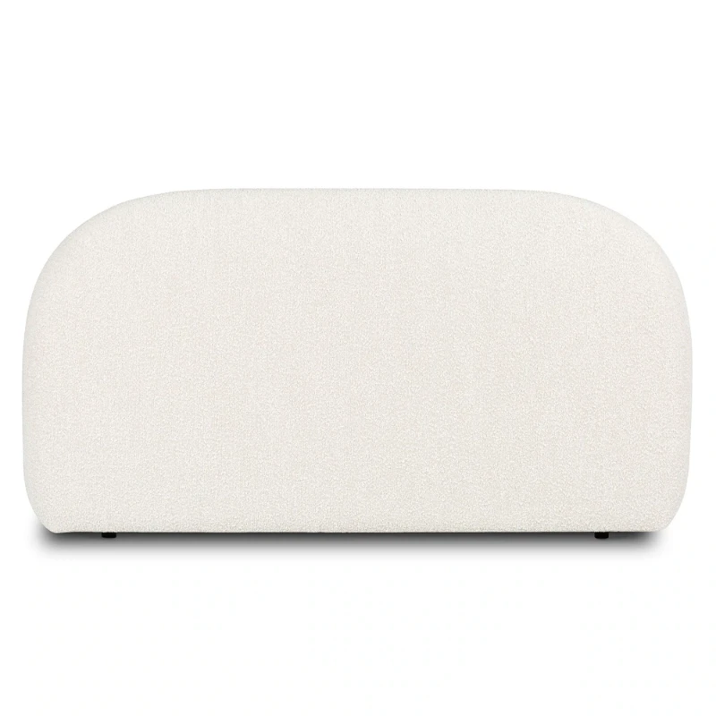 Genoa Upholstered Bed with Rounded Headboard – Natural Wood