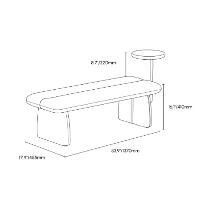 Vrace – Curved Calm Entryway Bench