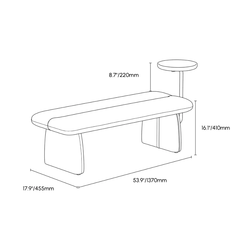 Vrace – Curved Calm Entryway Bench