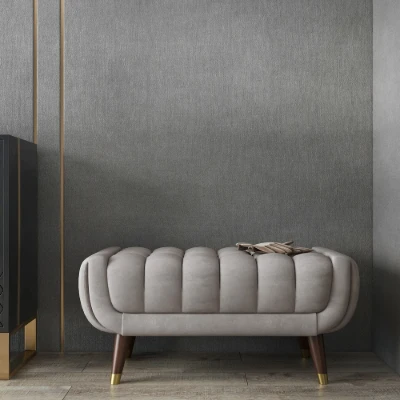 Auriel – Tufted Upholstered Bench with Natural Wood Legs