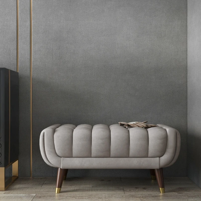 Auriel – Tufted Upholstered Bench with Natural Wood Legs