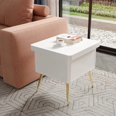 Lunaro – Coffee Table with Dual Lift-Top Surface | Natural Wood