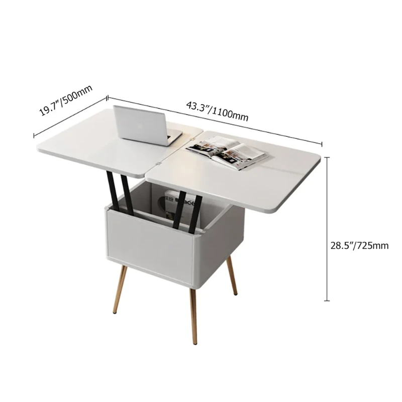 Lunaro – Coffee Table with Dual Lift-Top Surface | Natural Wood