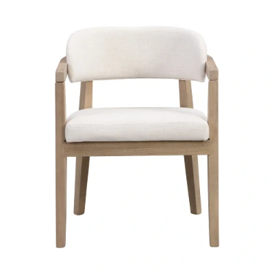 Elvara Dining Set – Natural Wood with Upholstered Chairs